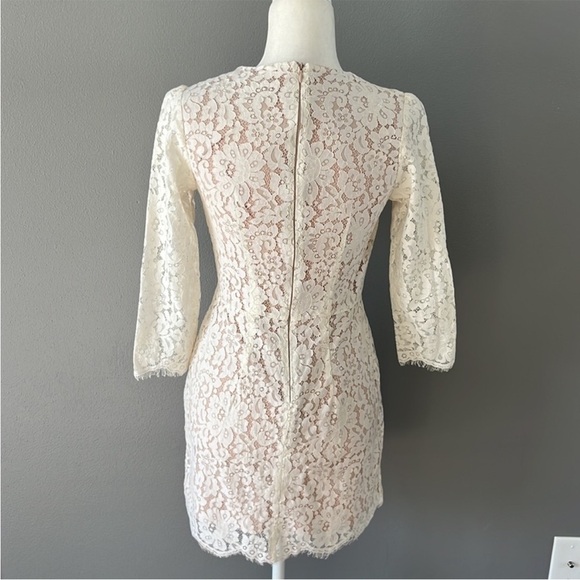 Nasty Gal Lace Overlay Dress Cream - Picture 7 of 13